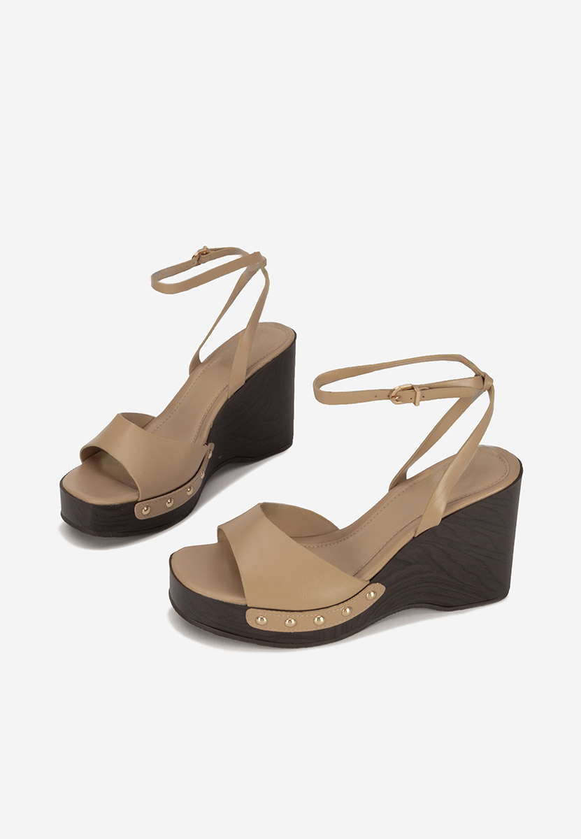 Sandale cu platforma Mirya kaki