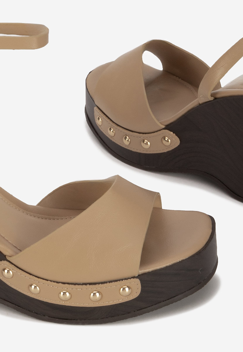 Sandale cu platforma Mirya kaki