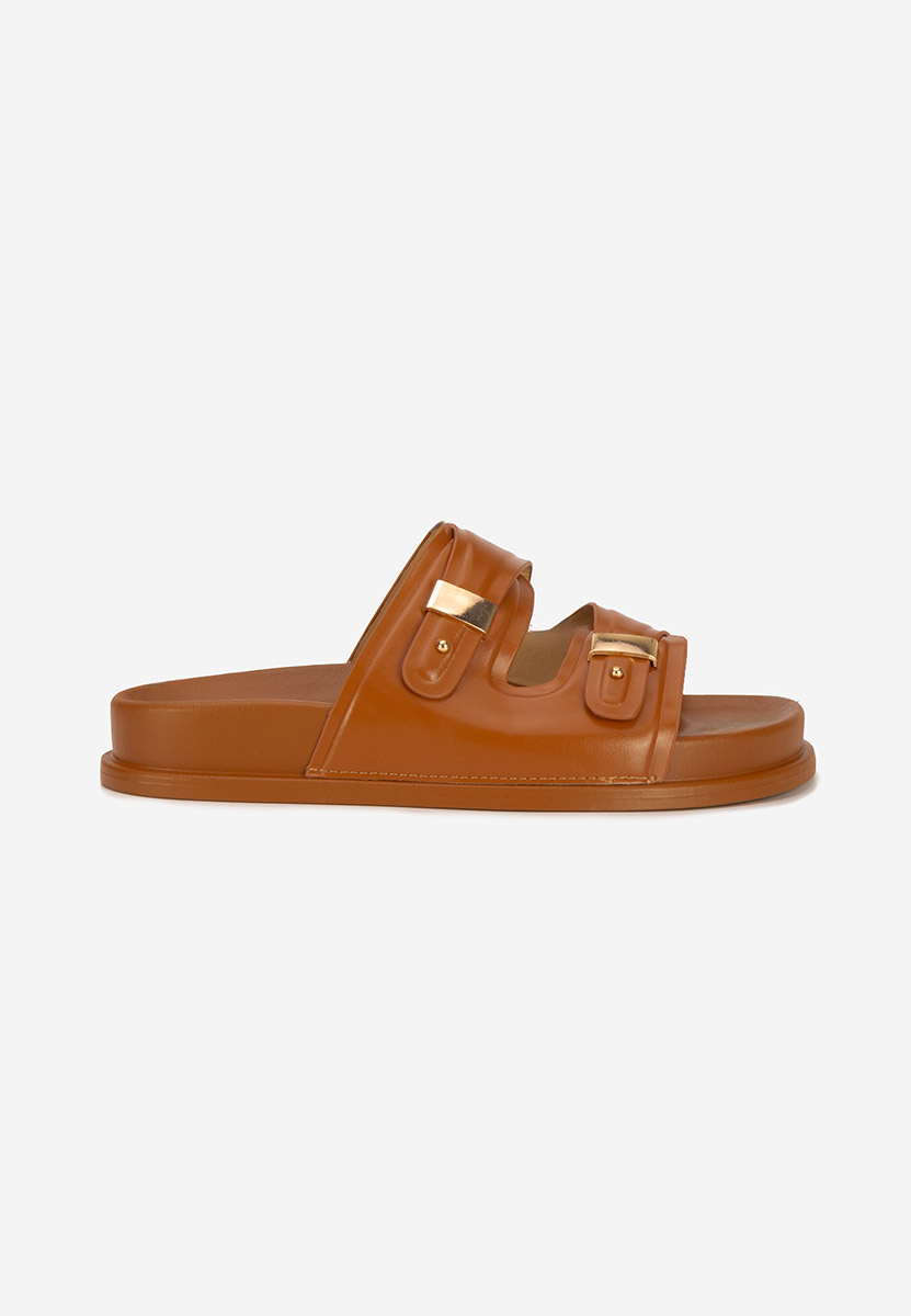 Papuci cu platformă Carmenta camel
