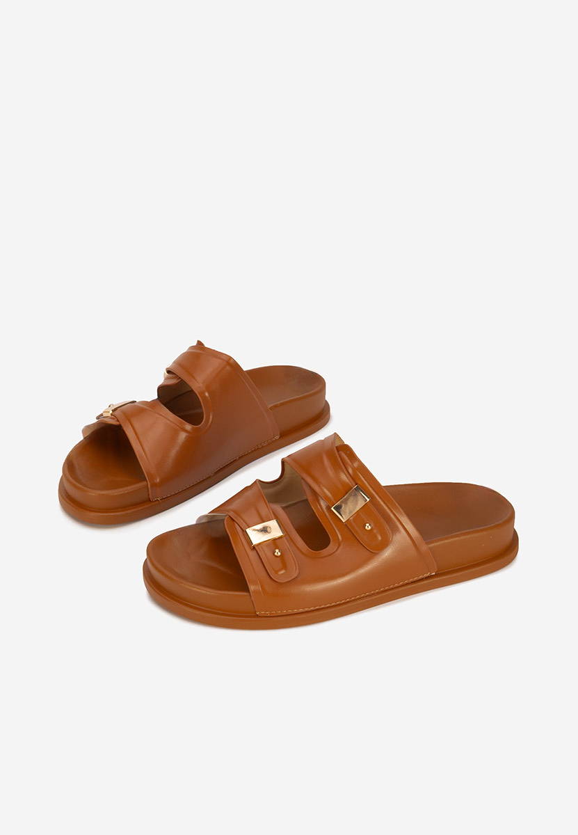 Papuci cu platformă Carmenta camel
