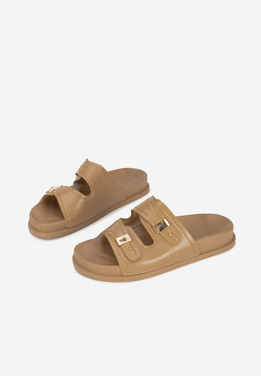 Papuci cu platformă Carmenta kaki