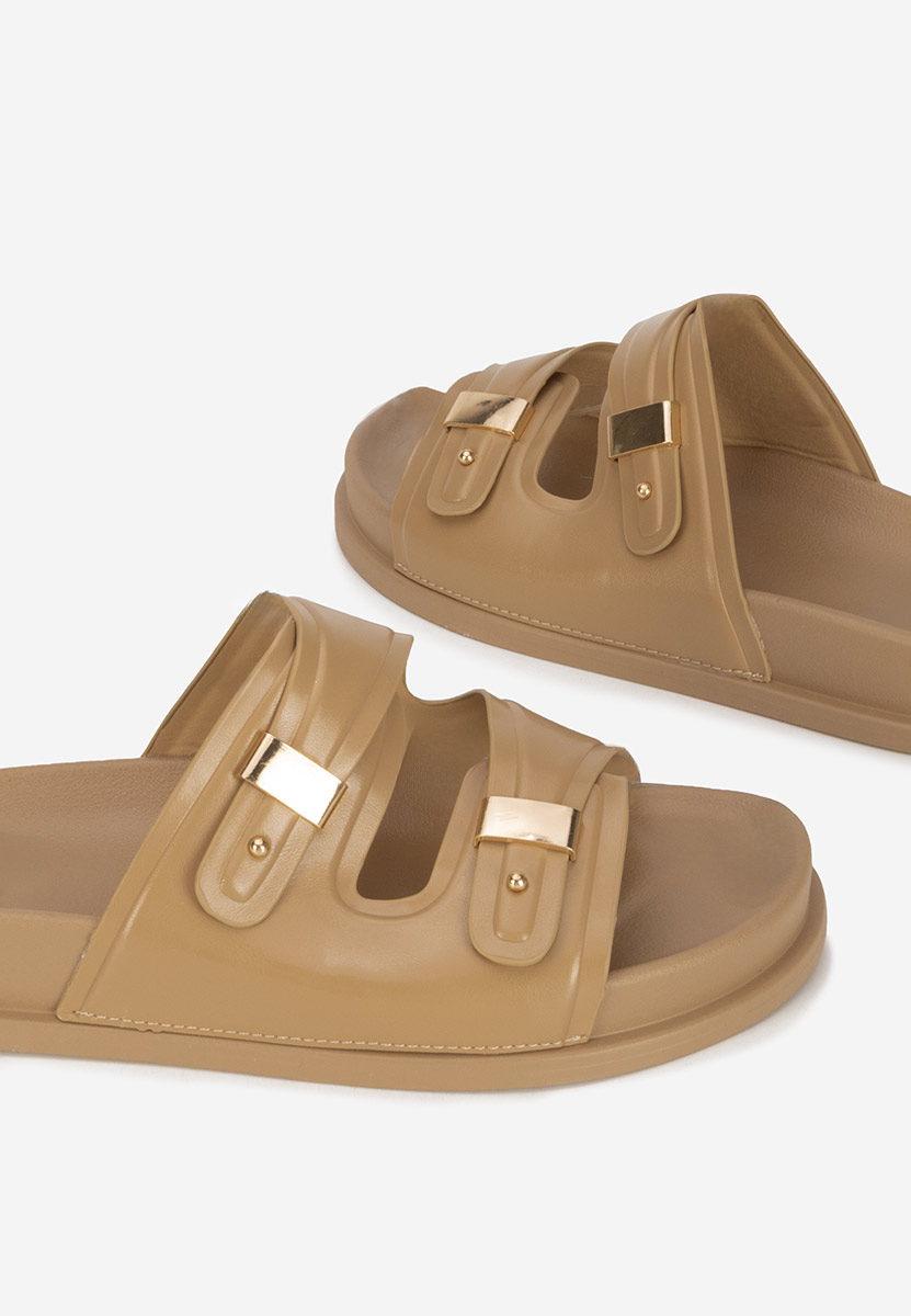 Papuci cu platformă Carmenta kaki
