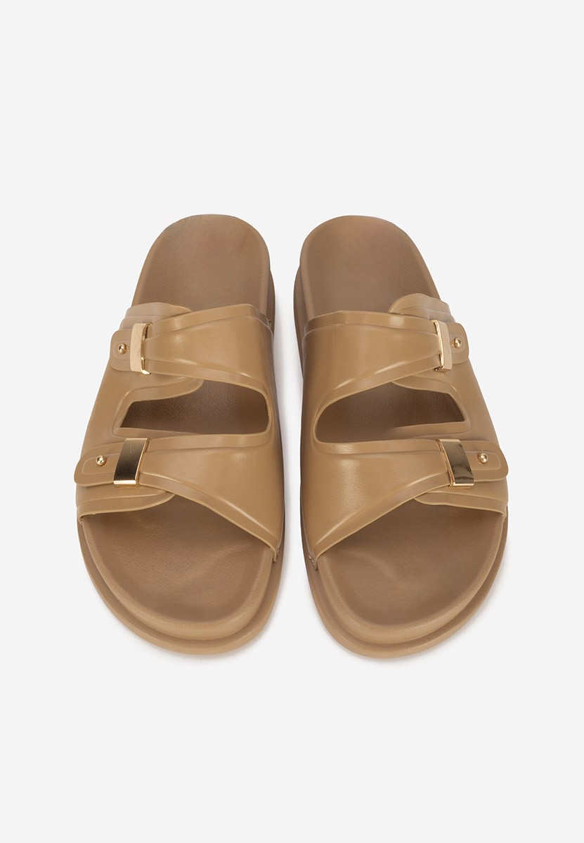Papuci cu platformă Carmenta kaki