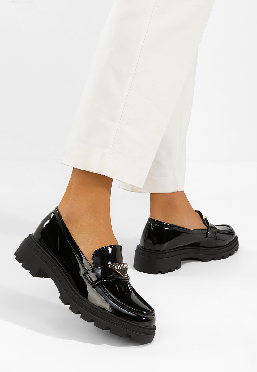 Mocasini dama lacuiti Oniella negri