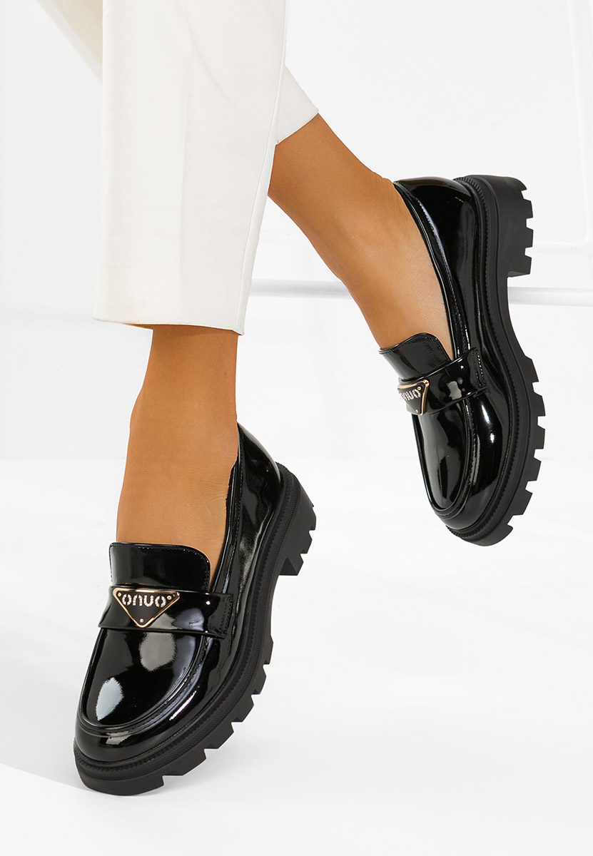 Mocasini dama lacuiti Oniella negri