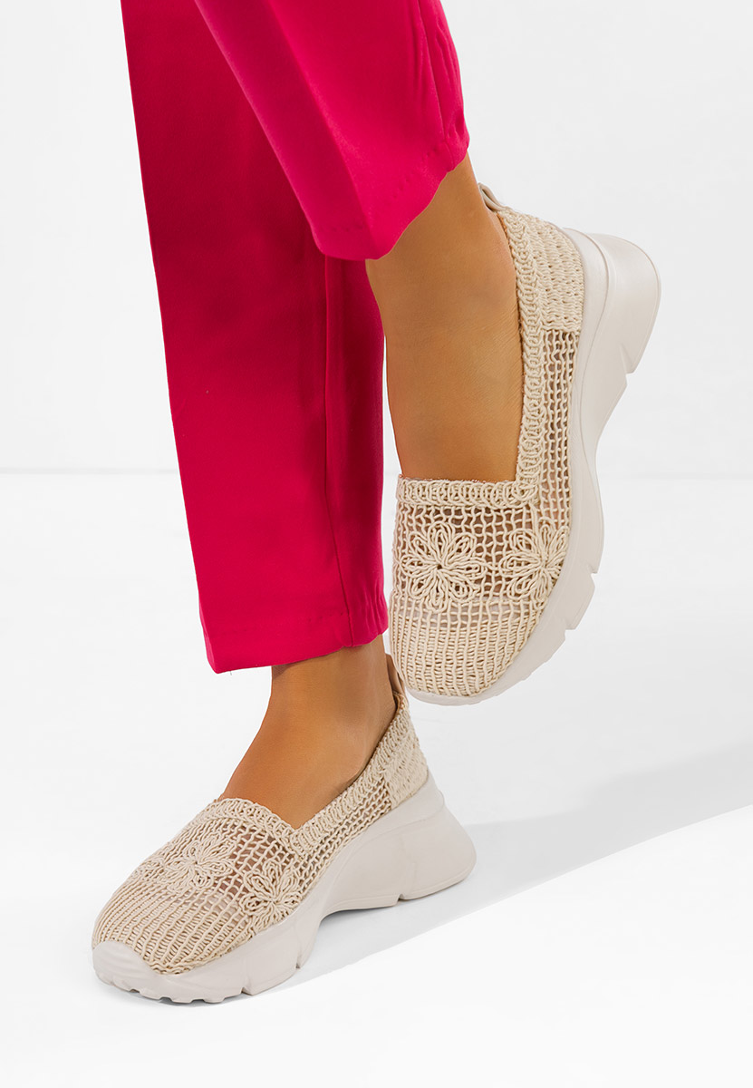 Mocasini dama Offelia bej