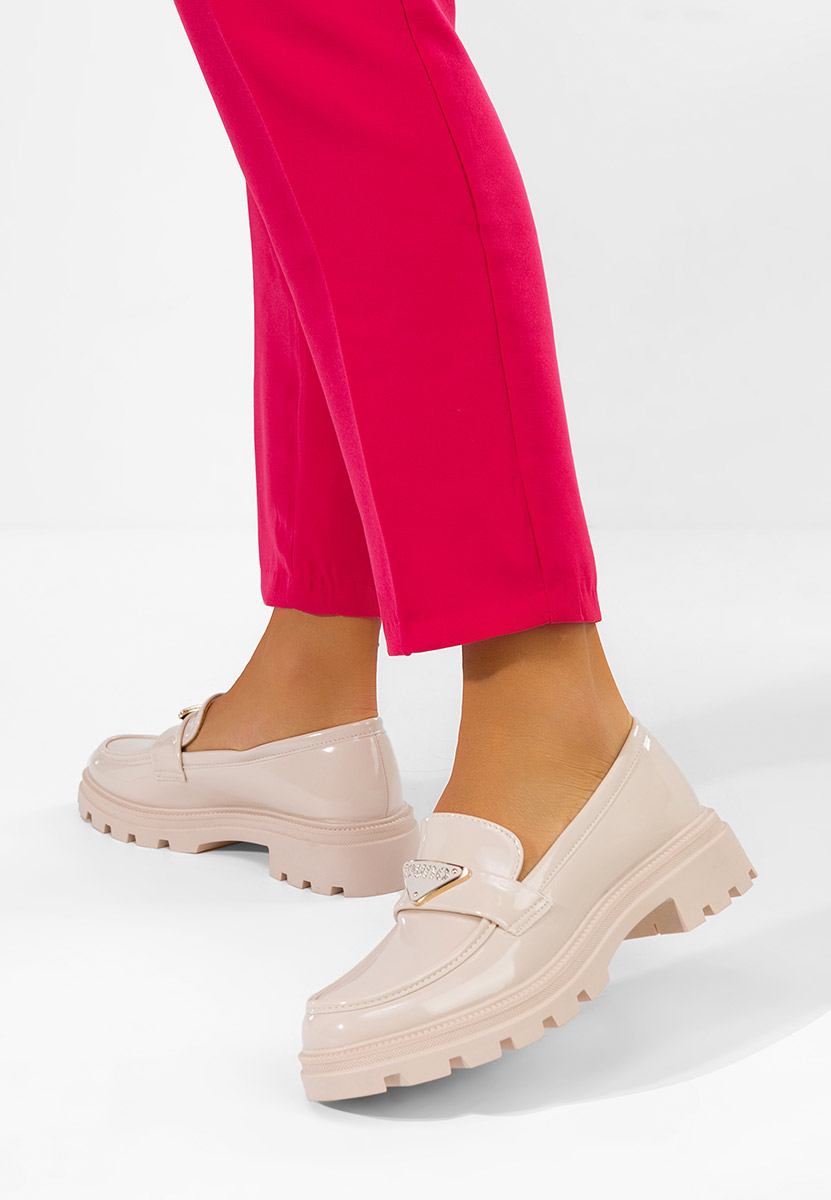 Mocasini dama lacuiti Oniella bej