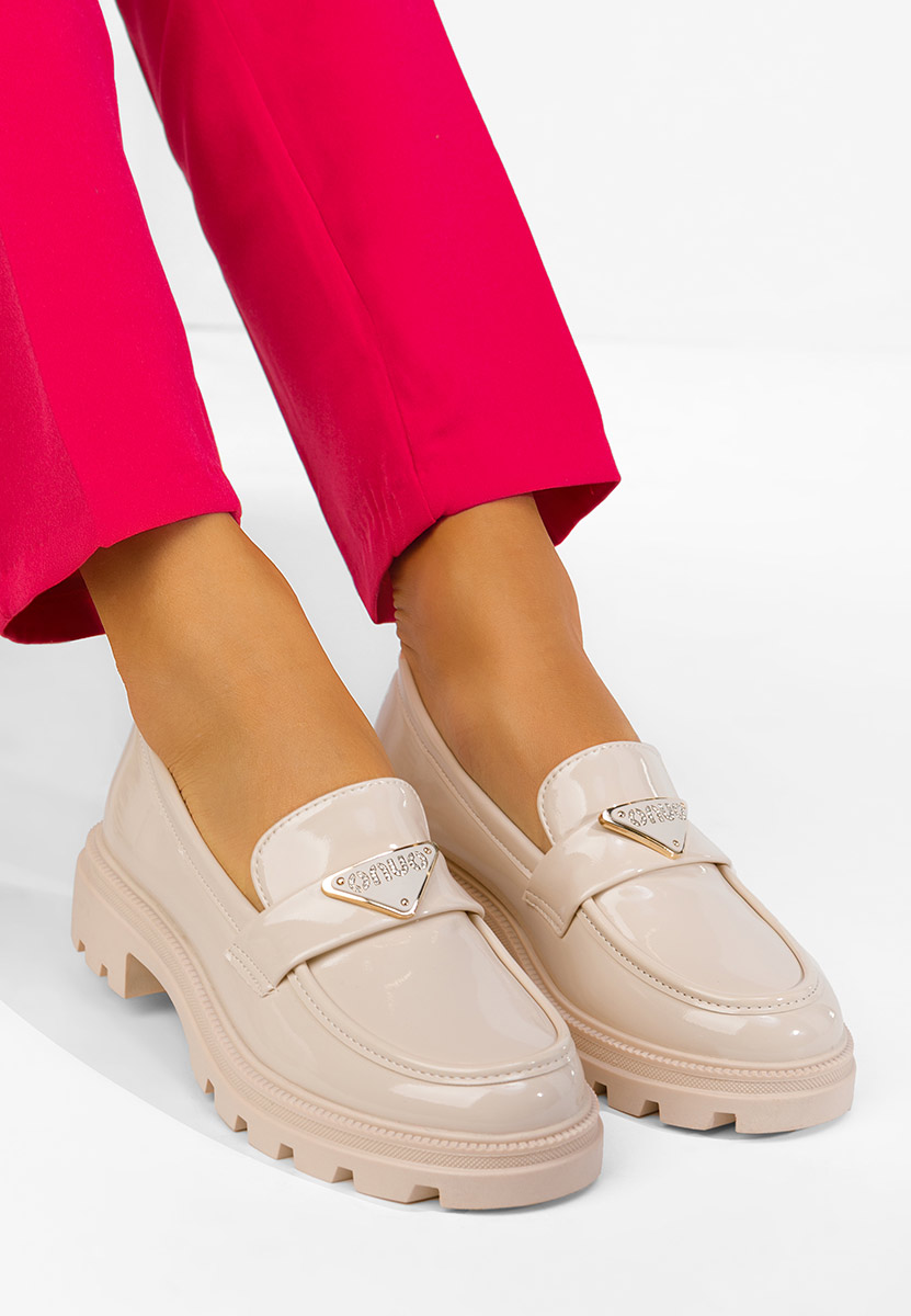 Mocasini dama lacuiti Oniella bej