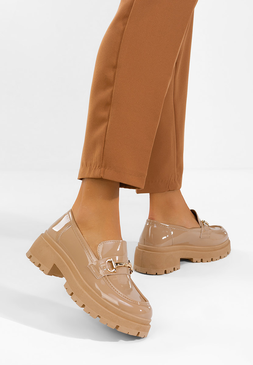 Mocasini dama lacuiti Elvilia kaki