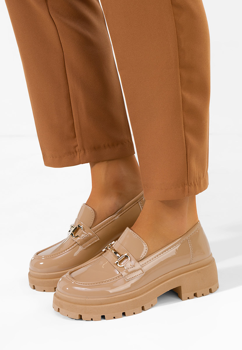 Mocasini dama lacuiti Elvilia kaki