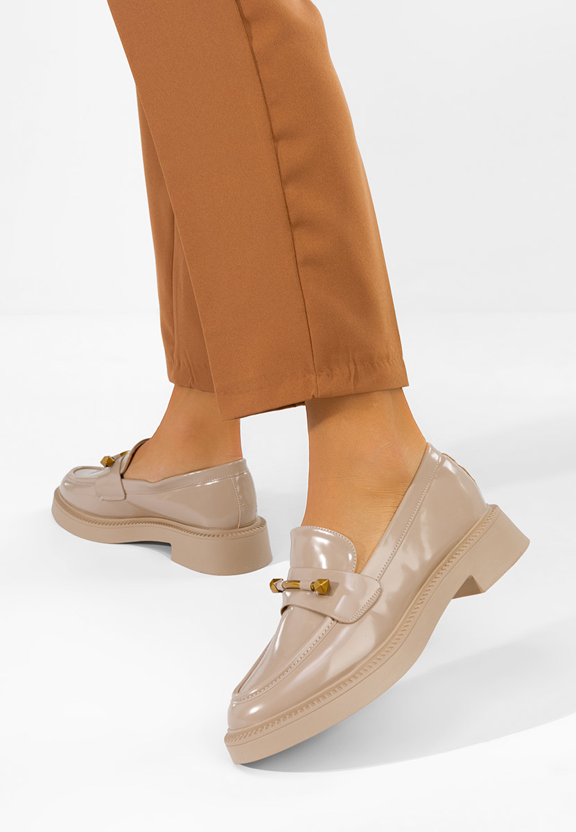 Mocasini dama lacuiti Letissia bej