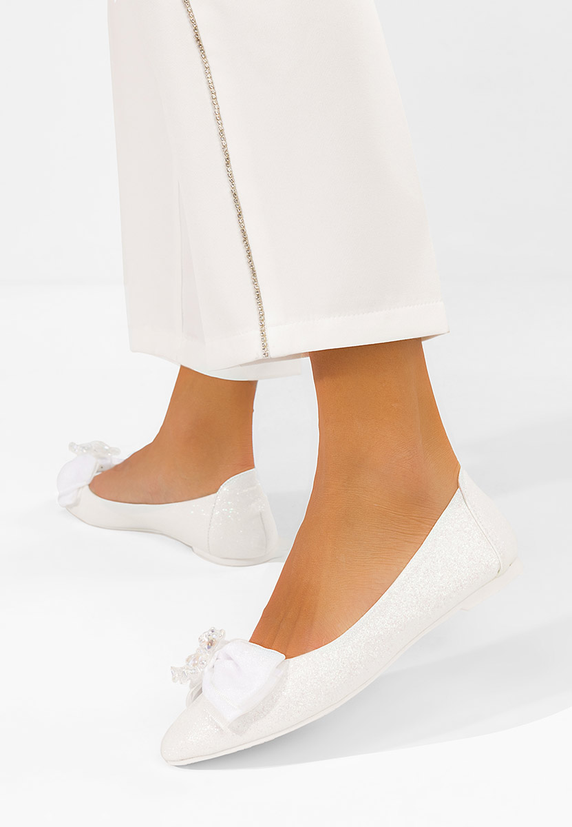 Balerini eleganti Adelyma albi