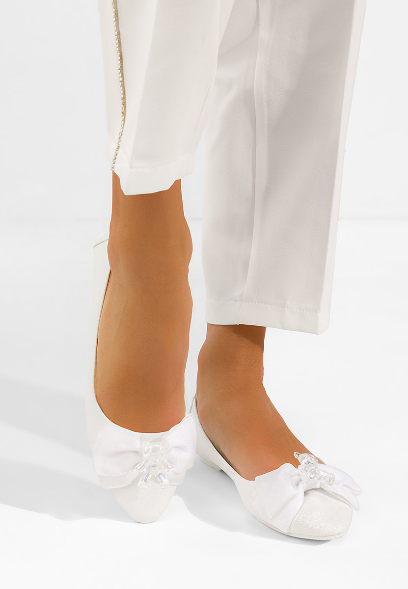 Balerini eleganti Adelyma albi