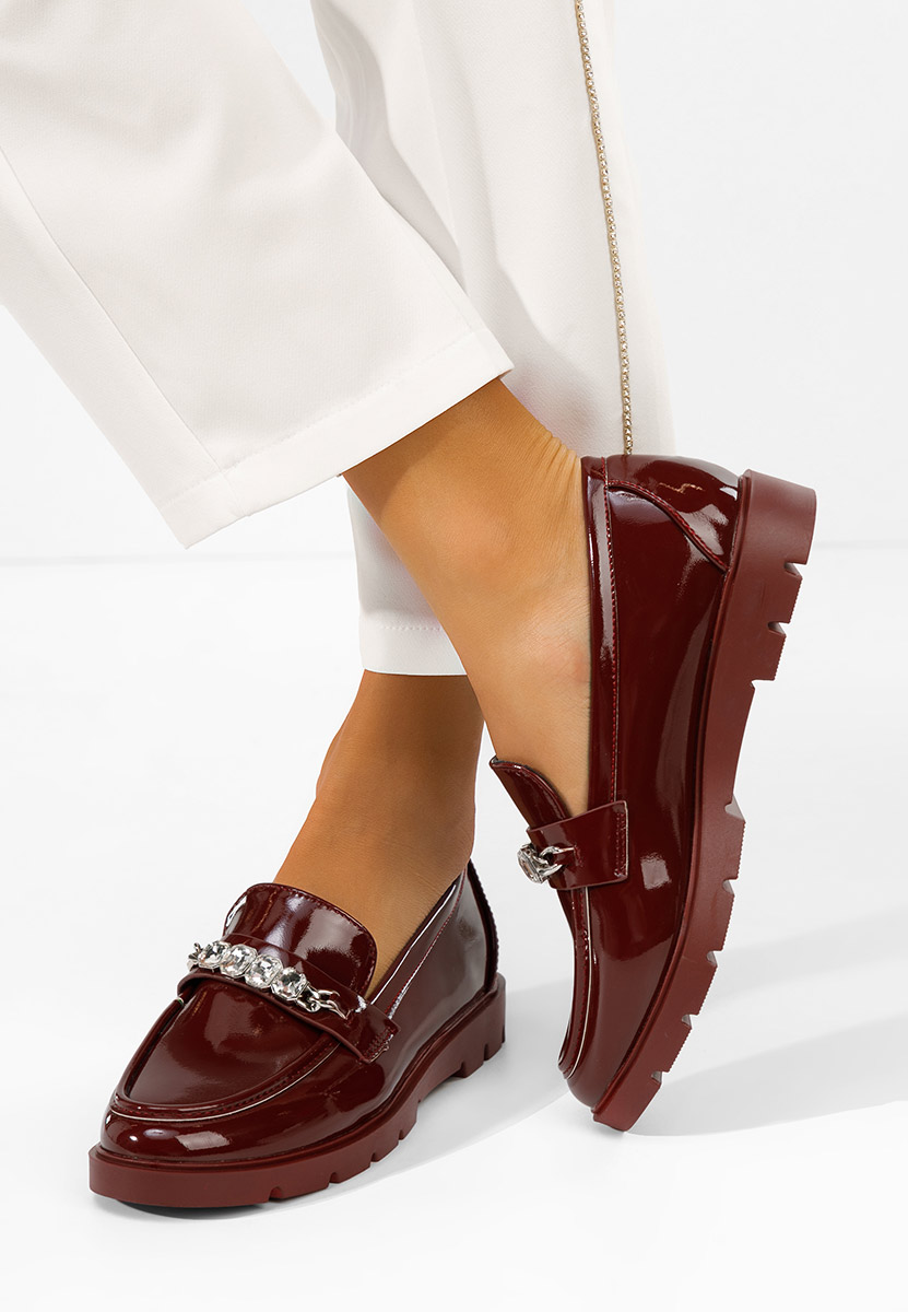 Mocasini dama lacuiti Anselia grena