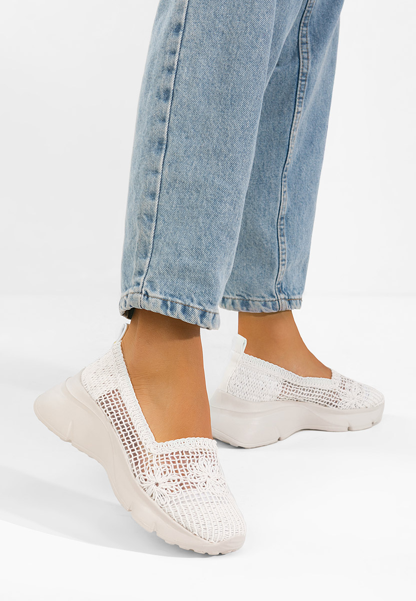 Mocasini dama Offelia albi