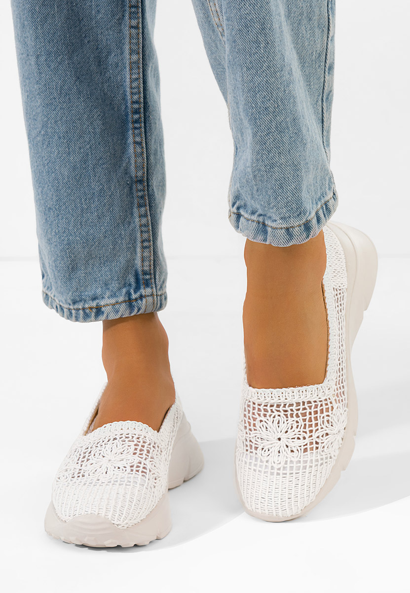 Mocasini dama Offelia albi