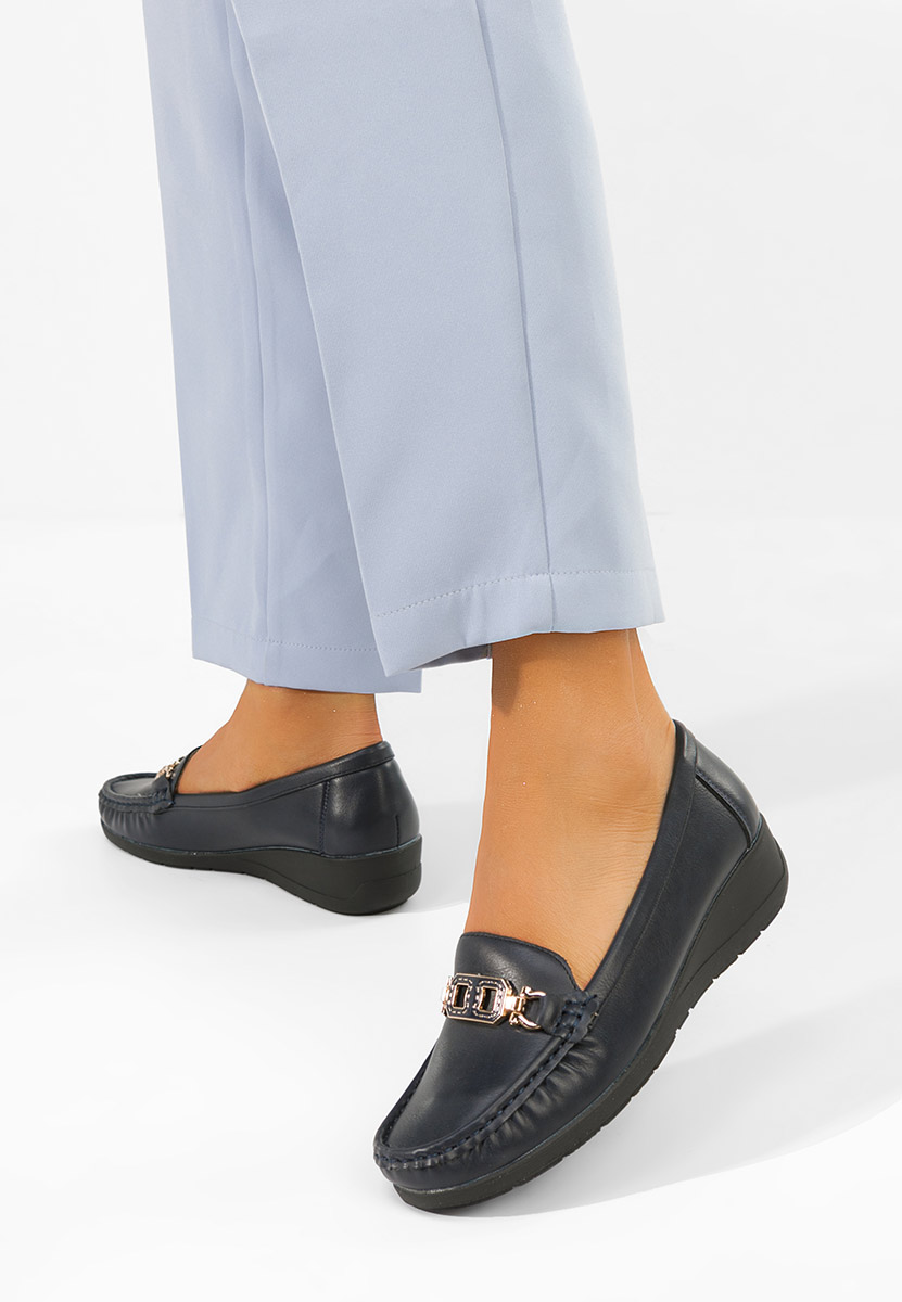 Mocasini dama Varalia navy