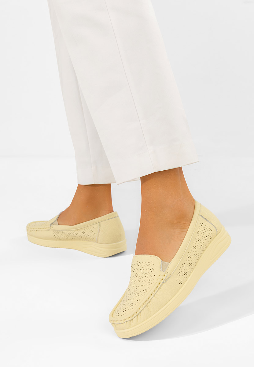 Mocasini dama Valelia galbeni