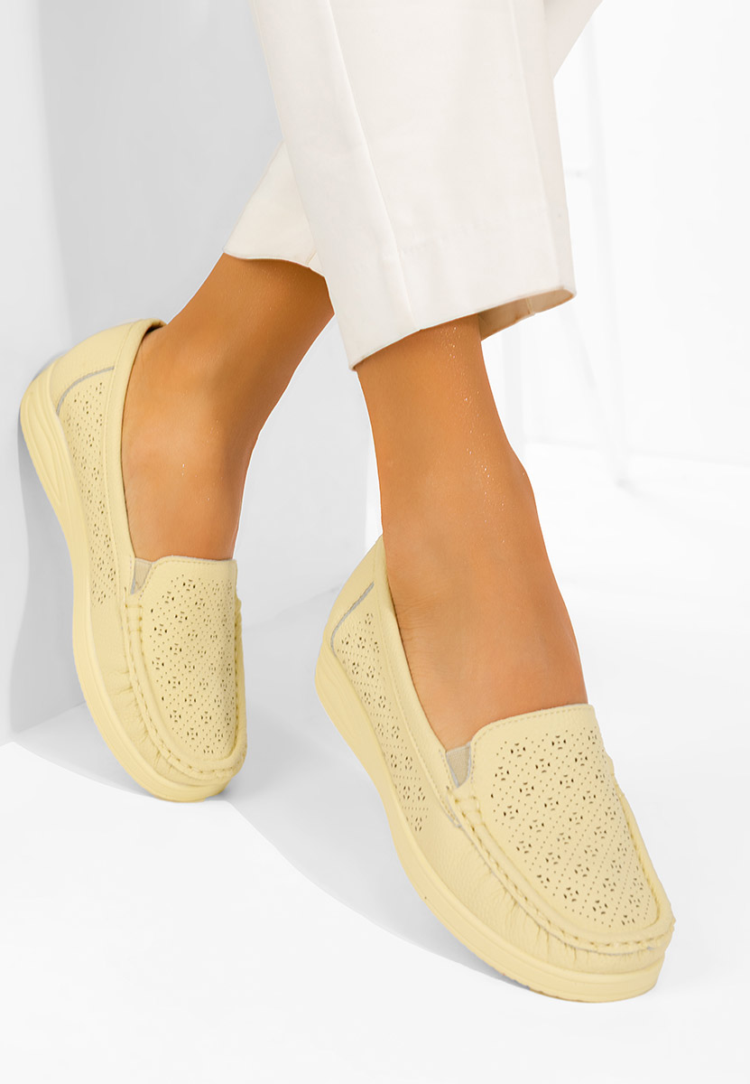 Mocasini dama Valelia galbeni