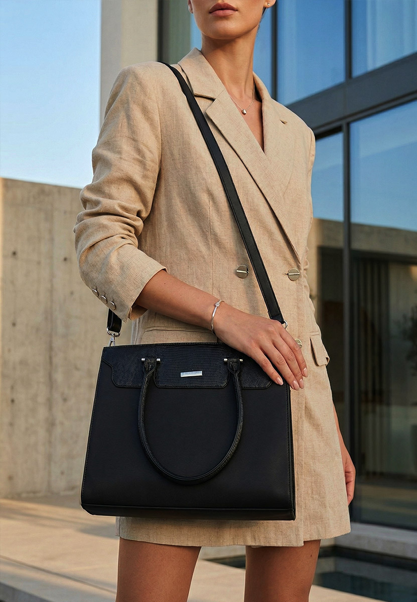 Geanta Office Silvia Rosa 6939 neagra