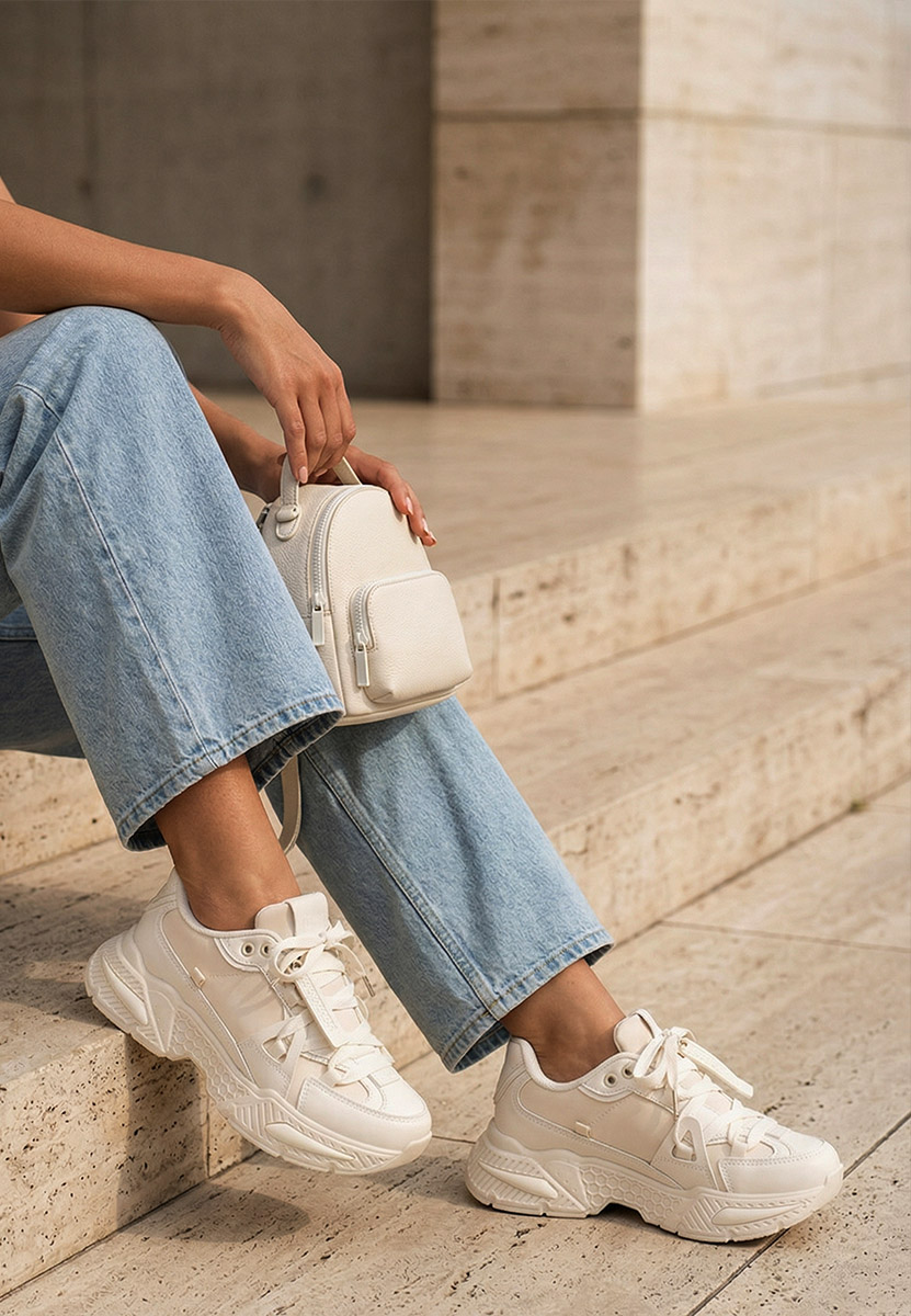 Sneakers dama Cathey bej