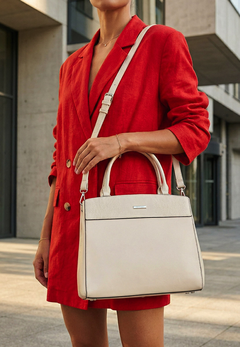 Geanta Office Silvia Rosa 6881 alba