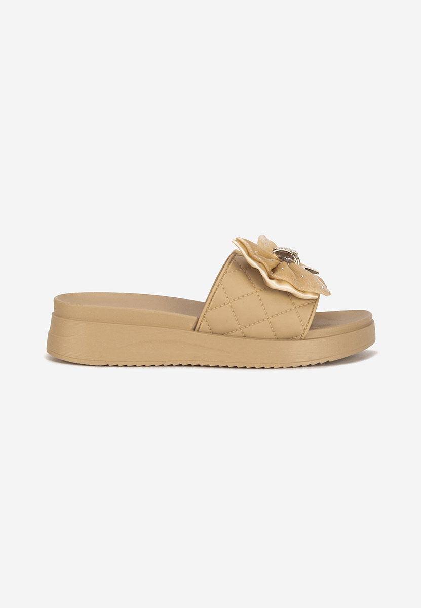Papuci cu platformă Karmelita kaki