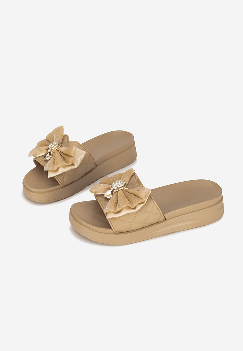 Papuci cu platformă Karmelita kaki