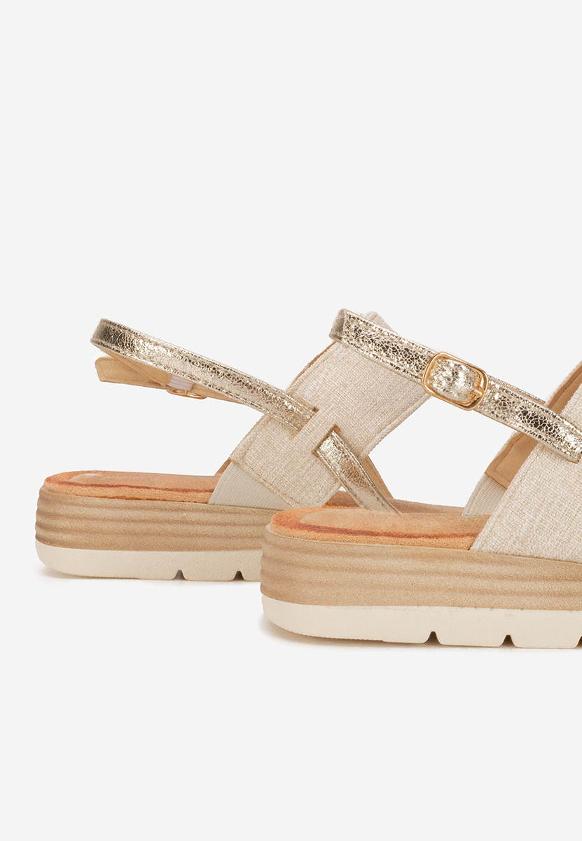 Sandale cu talpa groasa Sheilla bej