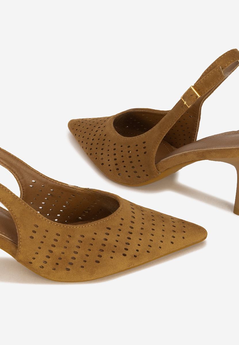 Pantofi slingback Osyana kaki
