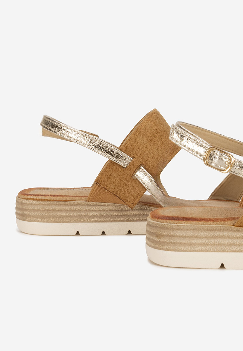 Sandale cu talpa groasa Sheilla camel