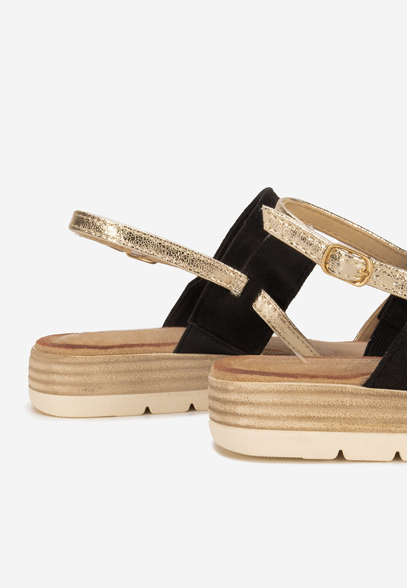 Sandale cu talpa groasa Sheilla negre