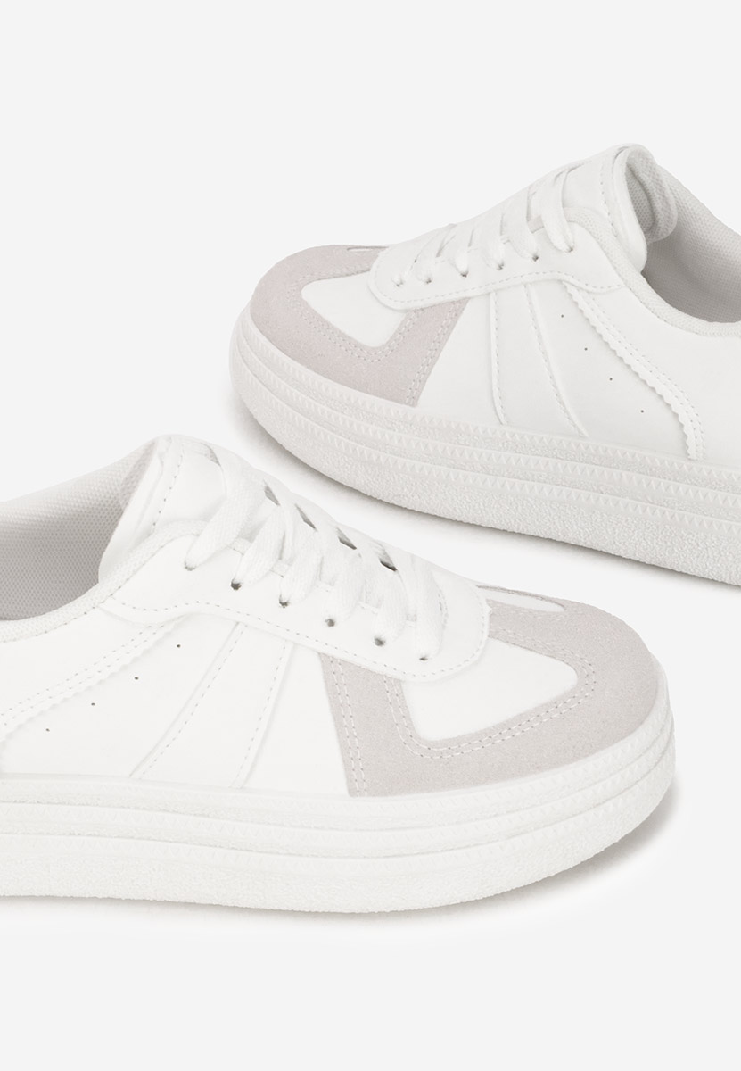 Sneakers cu platformă Serinia albi