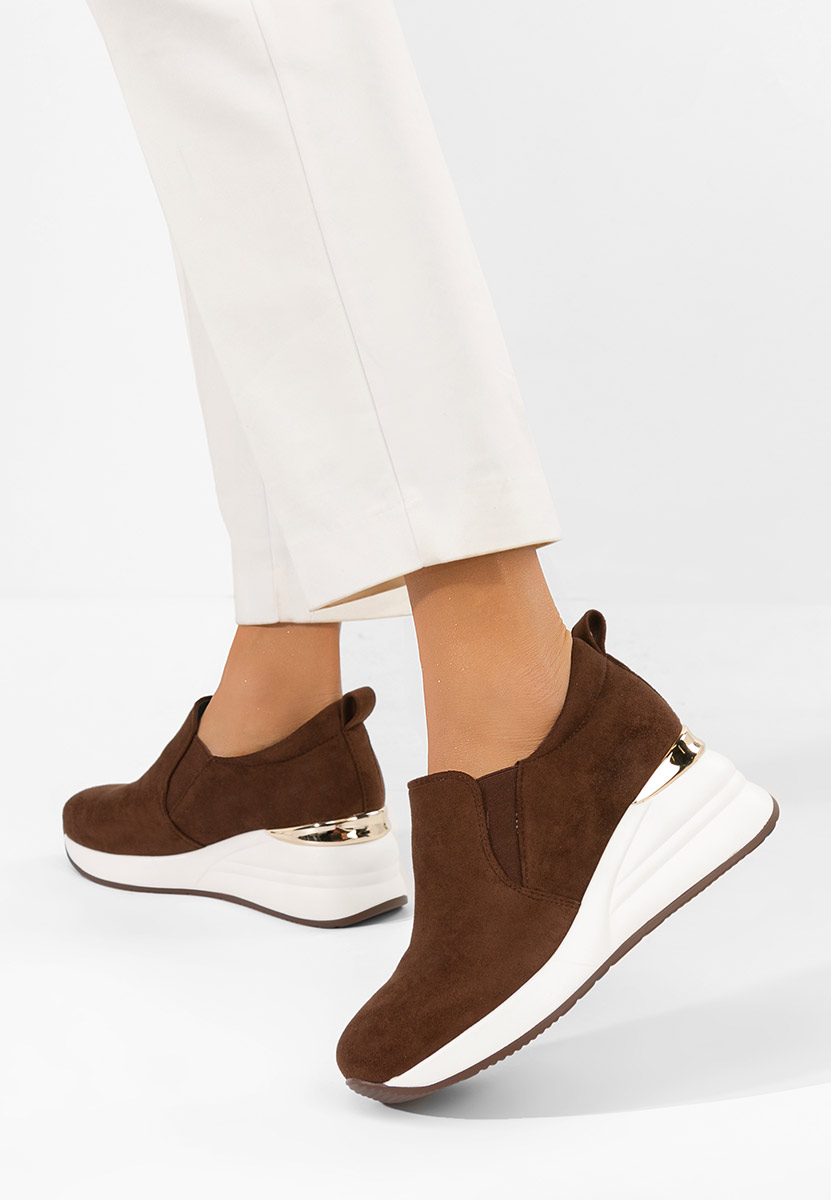 Pantofi casual cu platformă Leanne maro