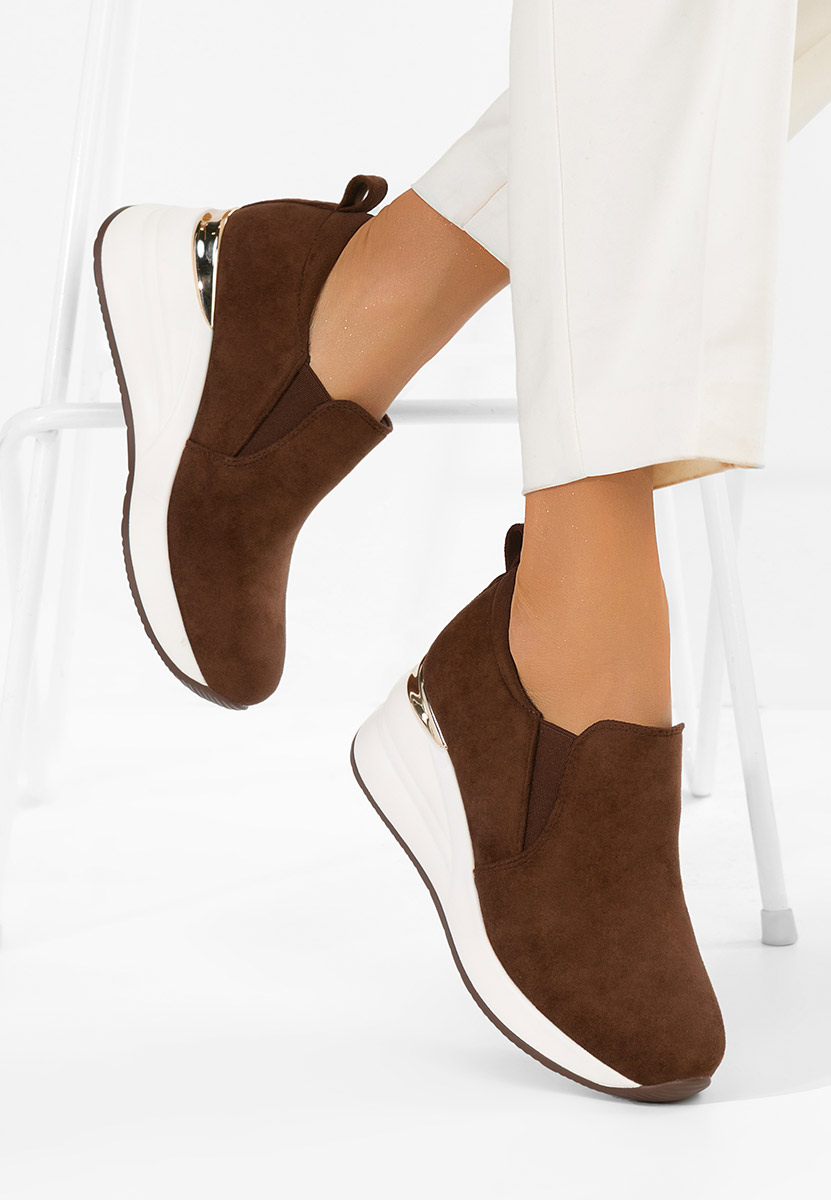 Pantofi casual cu platformă Leanne maro