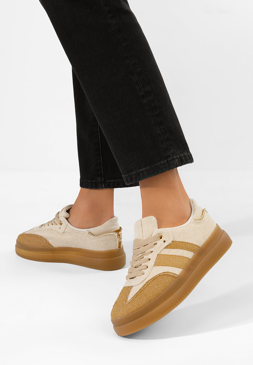 Sneakers dama Deenia camel