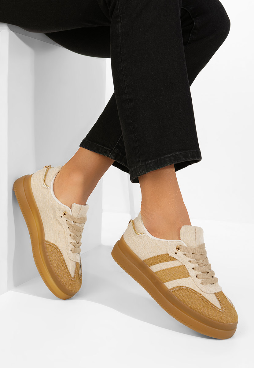 Sneakers dama Deenia camel