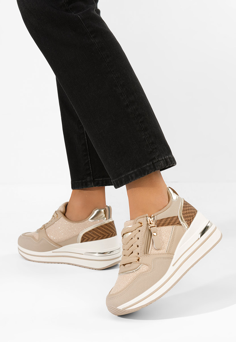 Sneakers cu platforma Snuvira kaki