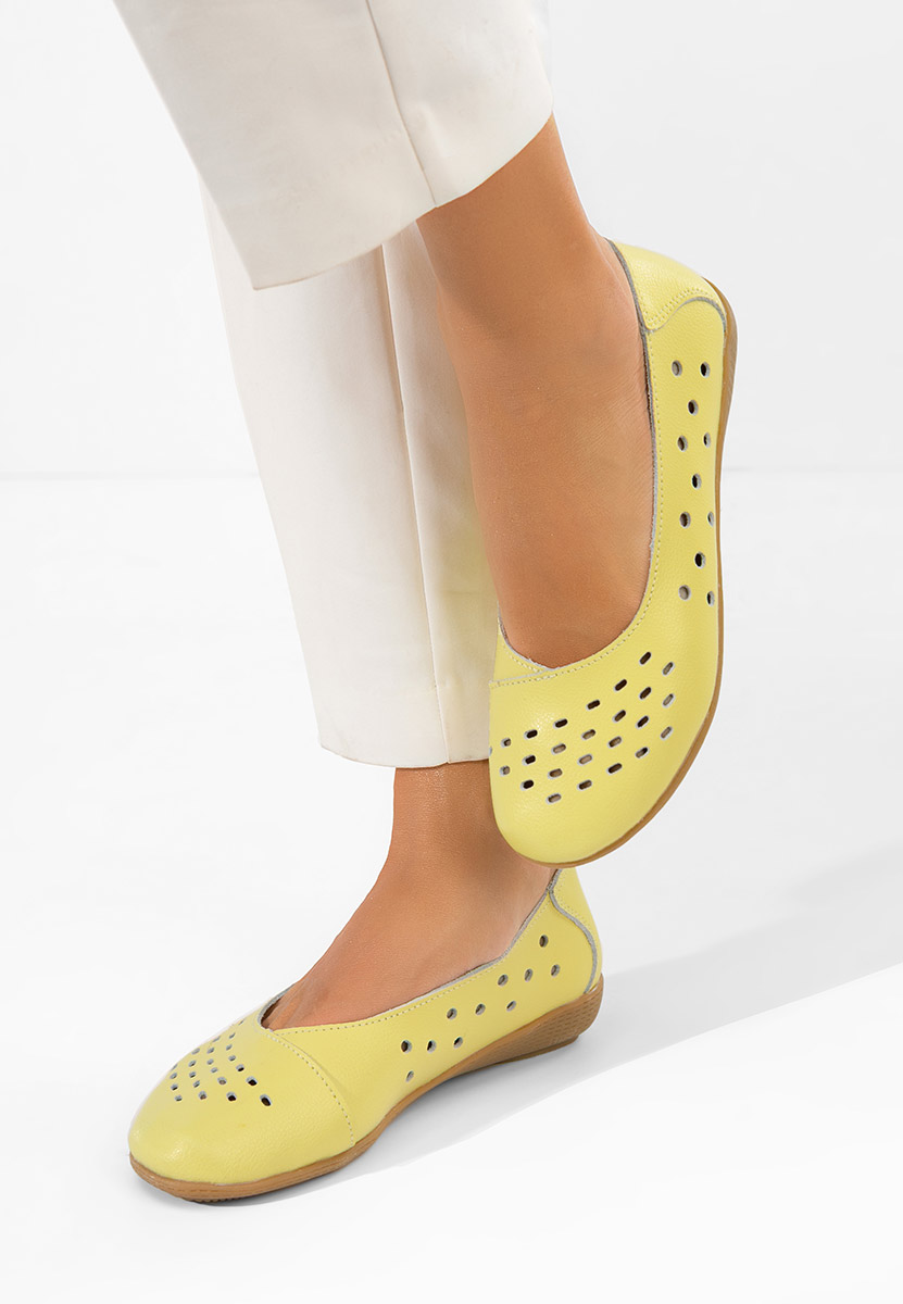 Balerini piele Andeia galbeni