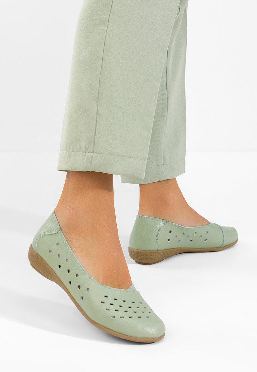 Balerini piele Andeia verzi