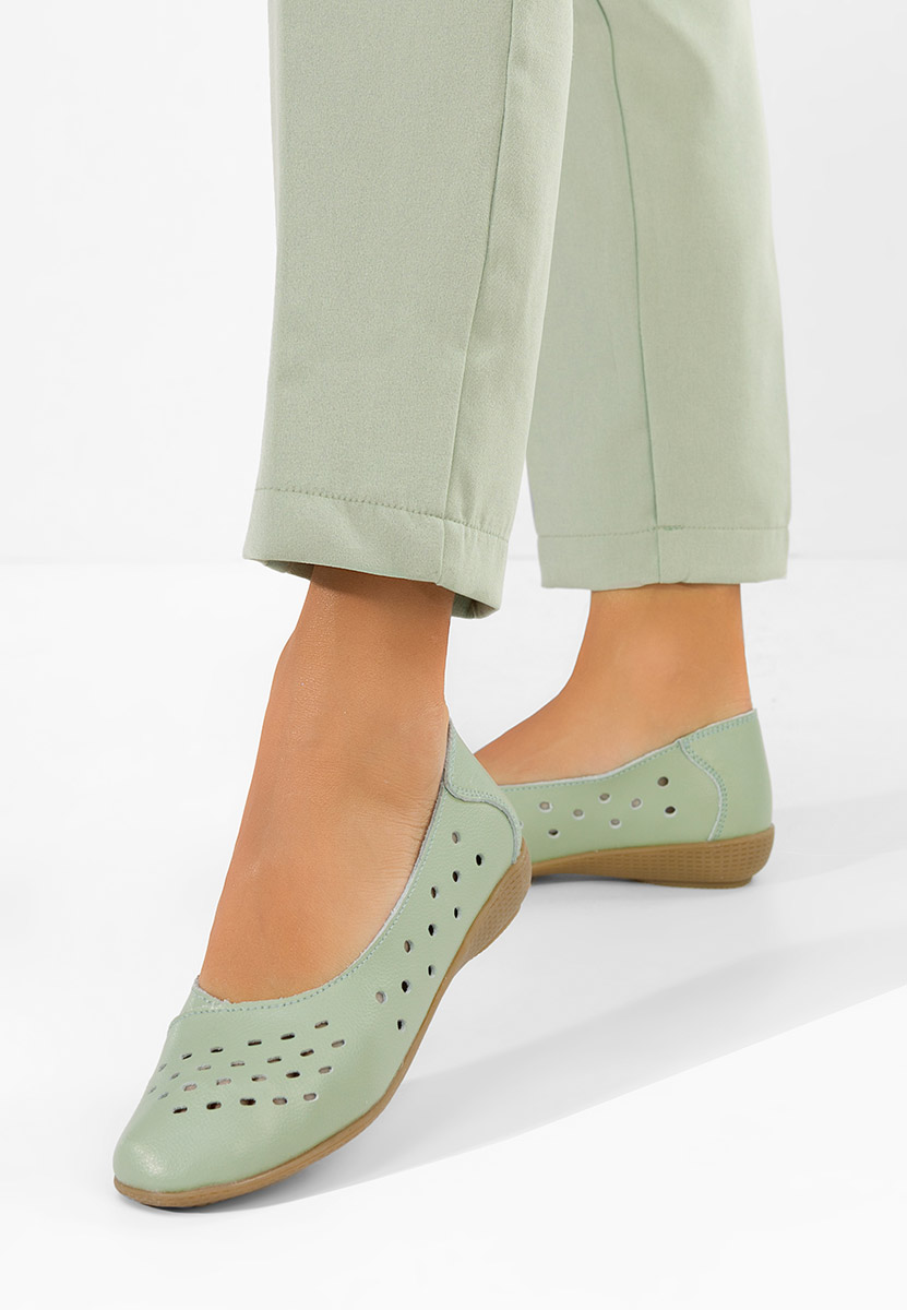 Balerini piele Andeia verzi