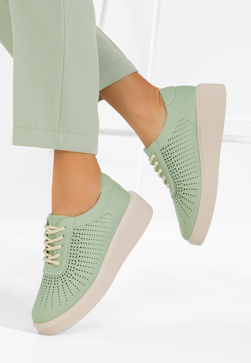 Sneakers dama piele Oleiana verzi