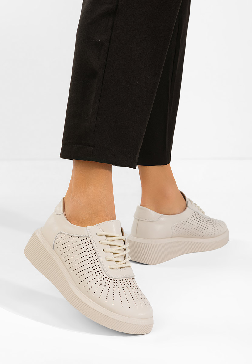 Sneakers dama piele Oleiana bej
