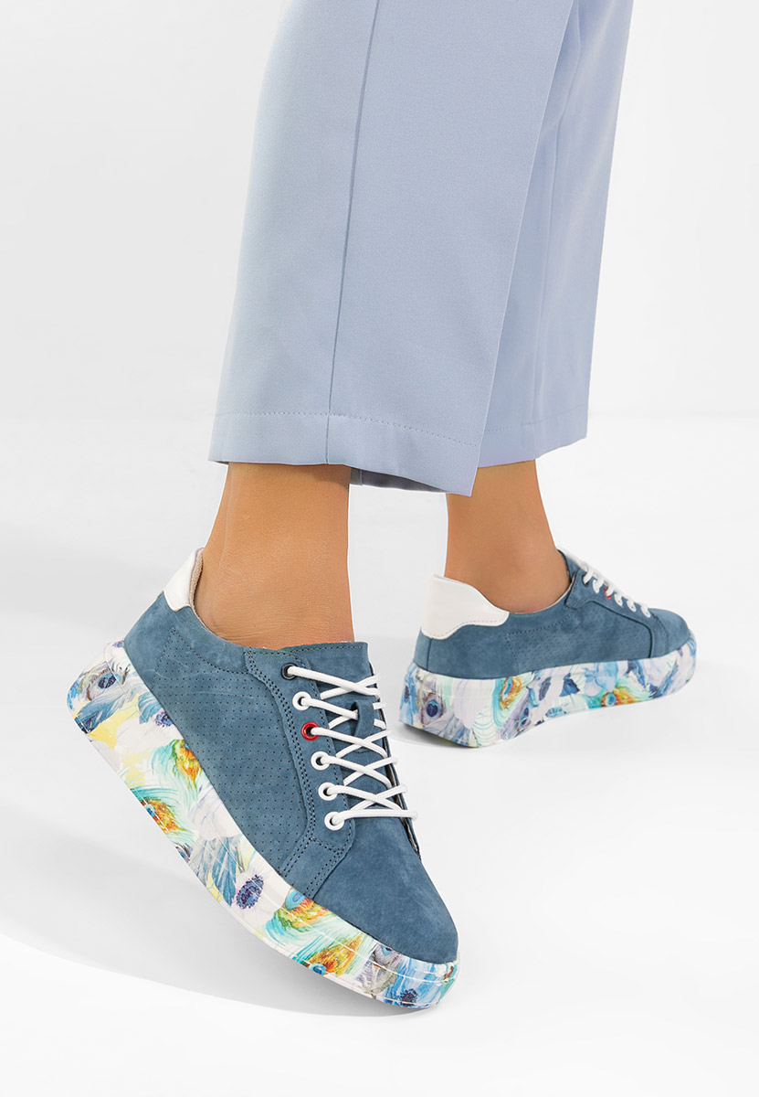 Sneakers dama piele Sandrina albastri
