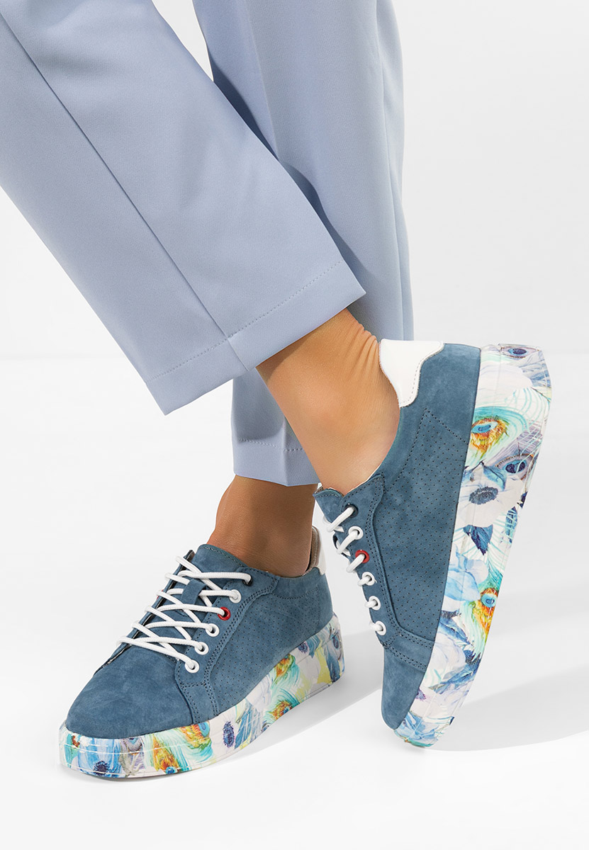 Sneakers dama piele Sandrina albastri