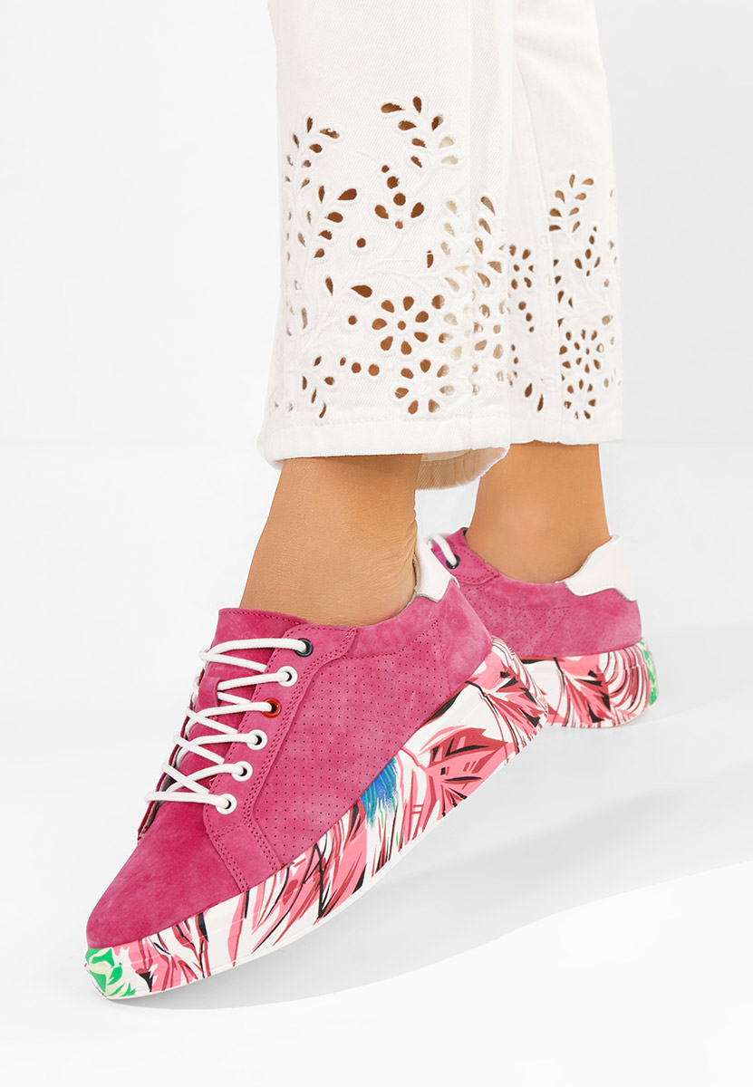 Sneakers dama piele Sandrina fucsia