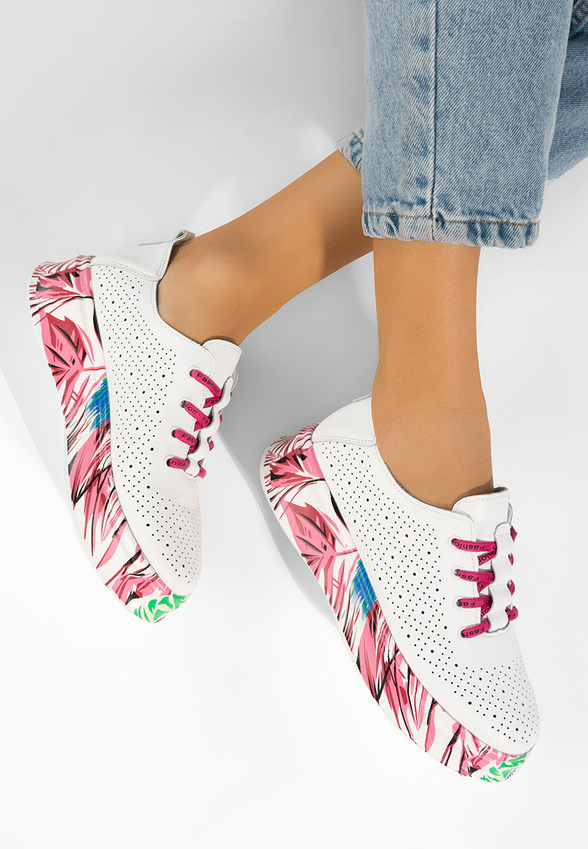 Sneakers dama piele Florinna V2 albi