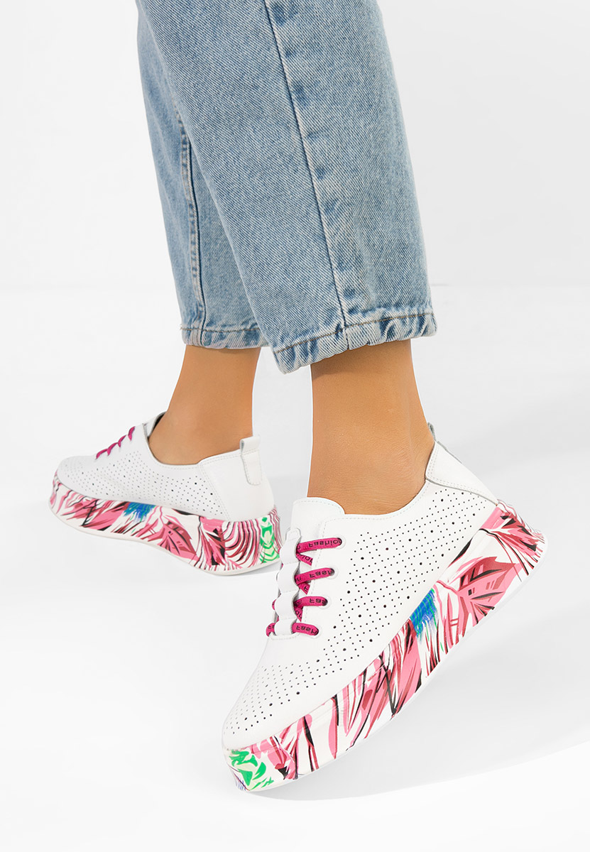 Sneakers dama piele Florinna V2 albi
