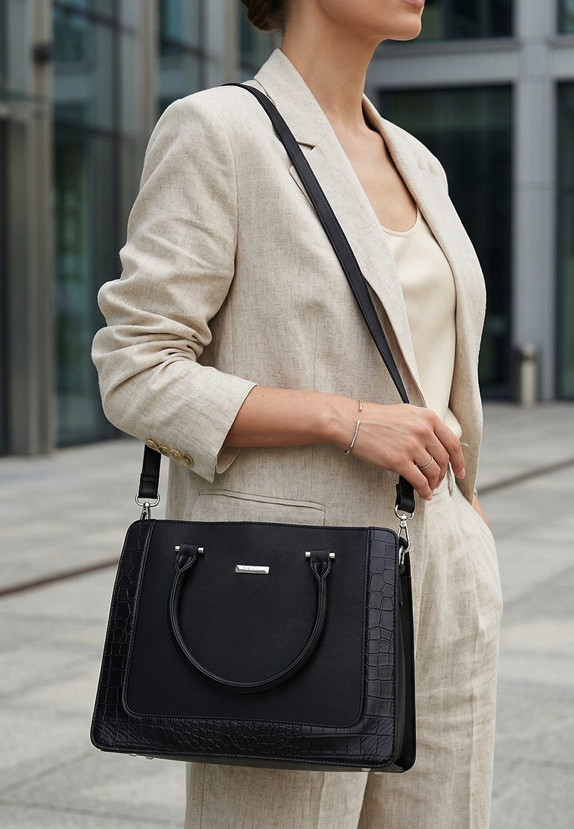 Geanta Office Silvia Rosa 8045 neagra