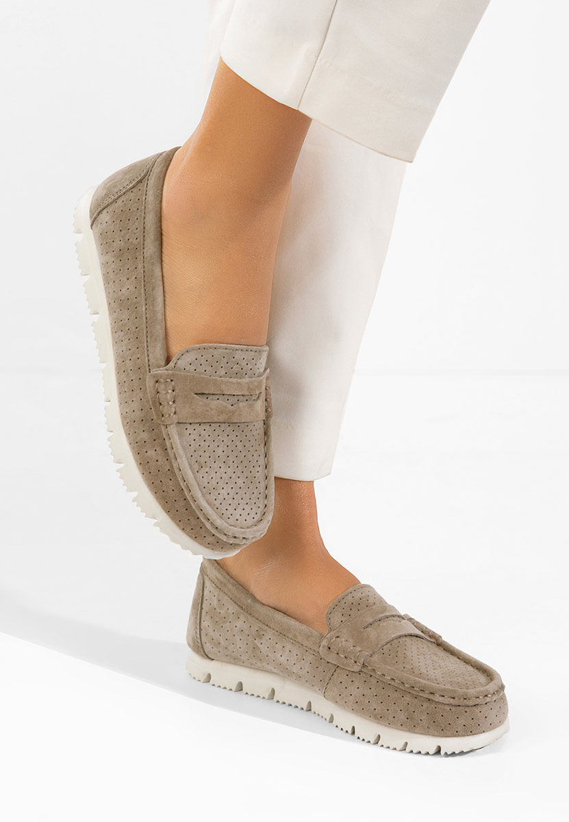Mocasini dama piele Valerimia V2 bej